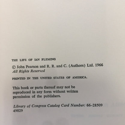 The Life of Ian Fleming - John Pearson - 1966