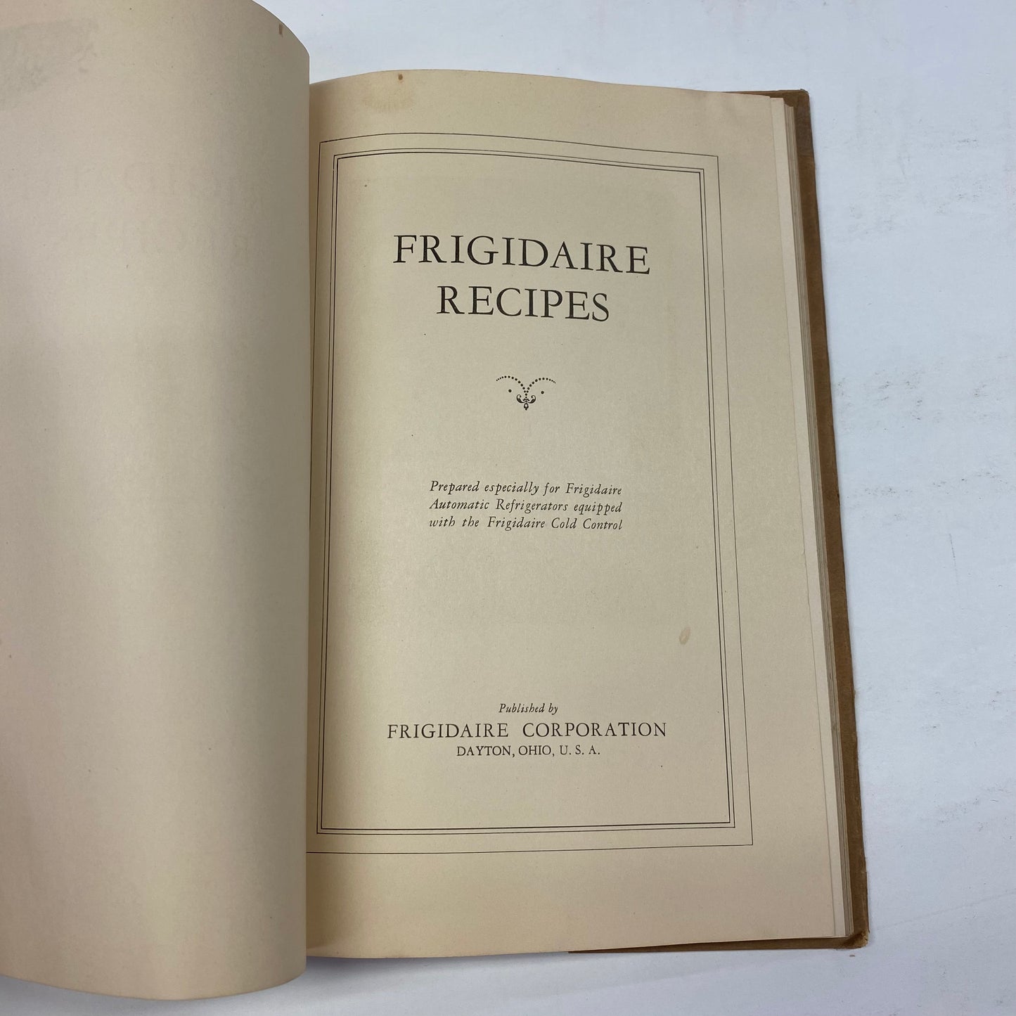 Frigidaire Recipes - Frigidaire Corporation - 1928