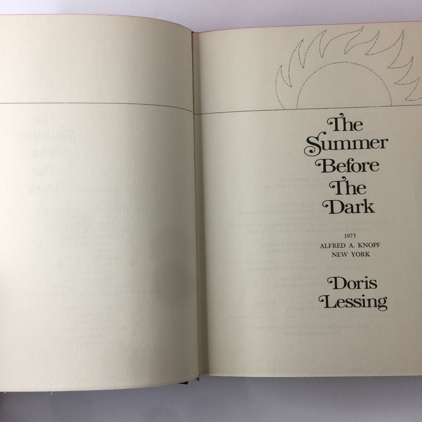 The Summer Before the Dark - Doris Lessing - 1st American Edition - 1973