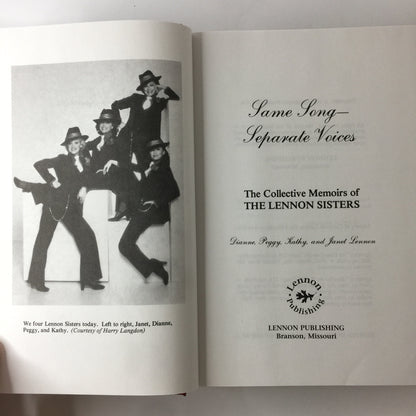 Same Song Separate Voices - Lennon Sisters - Signed by All - 1st Revised Edition - 1995