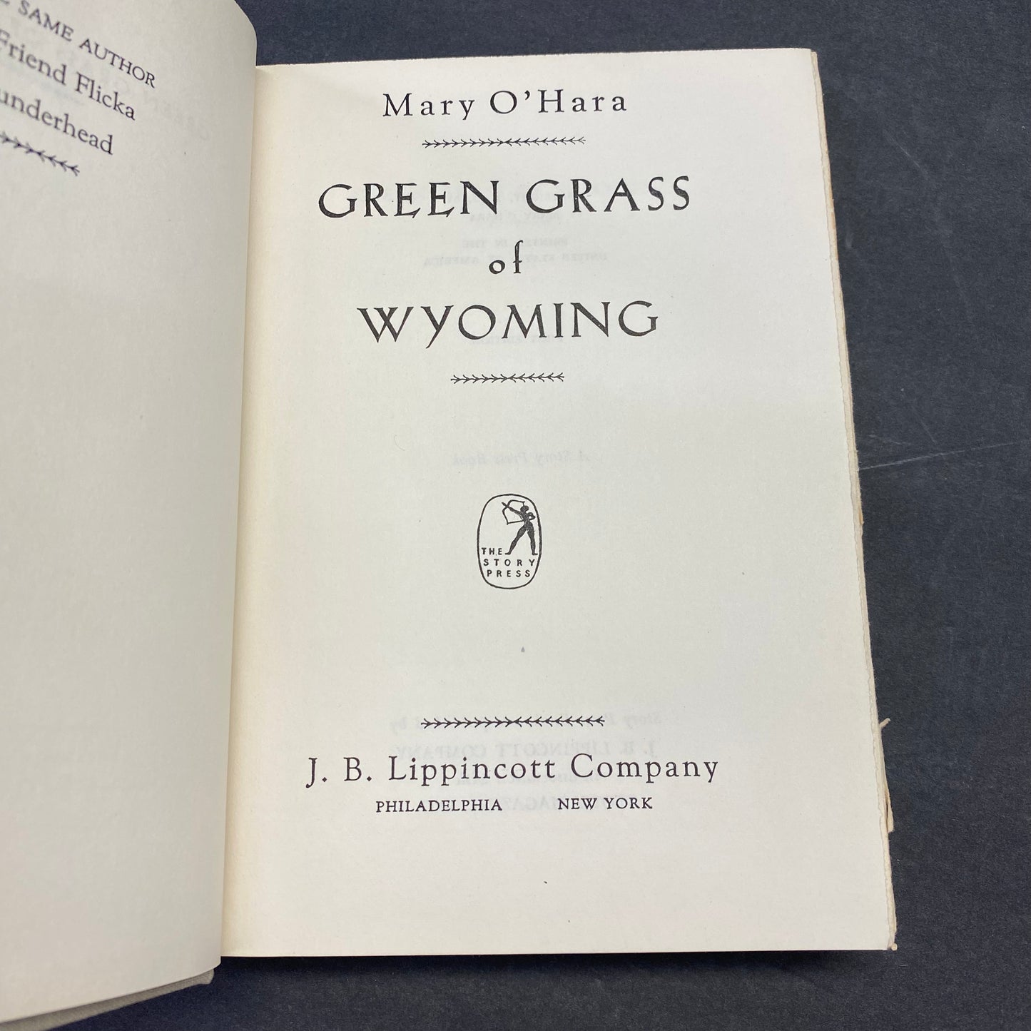 Green Grass of Wyoming - Mary O’Hara - 1st Edition - 1946