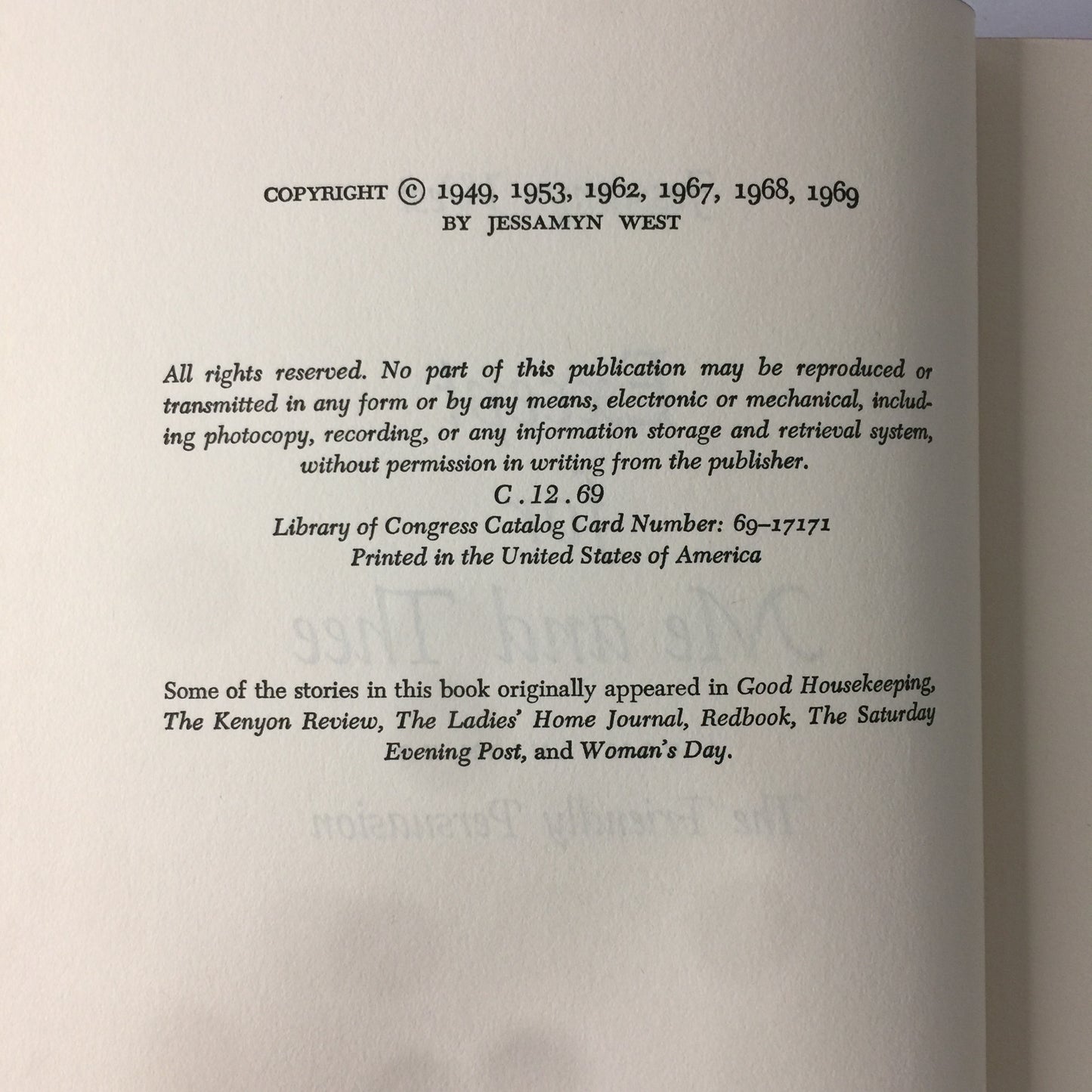 Except for Me and Thee - Jessamyn West - Signed - 1969