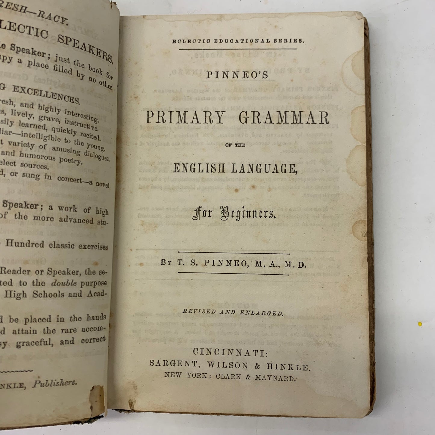 Pinneo’s Primary Grammar of the English Language - T. S. Pinneo - 1884