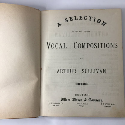 Arthur Sullivan’s Vocal Album - Sullivan - Circa 1890