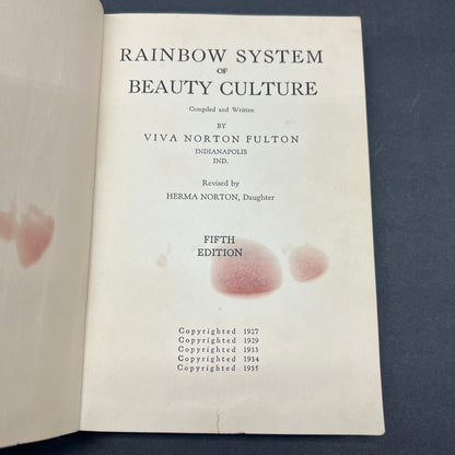 Rainbow System of Beauty Culture - Viva Norton Fulton - 1935