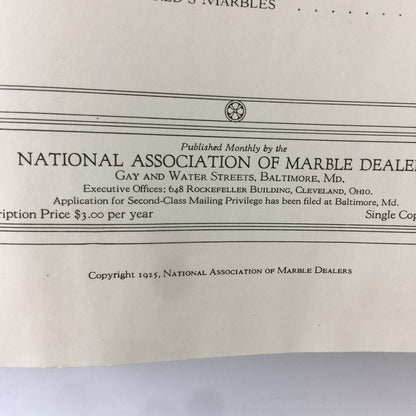 Through The Ages - National Association of Marble Dealers - 1925