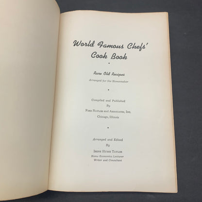 World Famous Chefs’ Cook Book - Ford Naylor - 1940