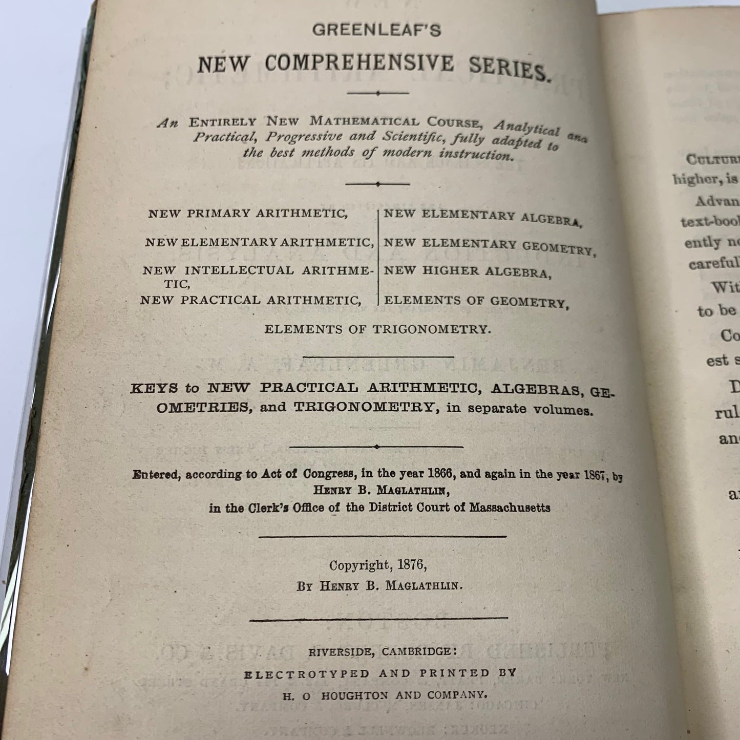 Practical Arithmetic - Benjamin Greenleaf - 1879