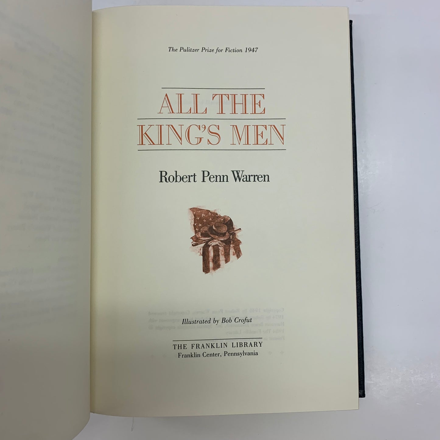 All The King’s Men - Robert Penn Warren - The Franklin Library - 1984