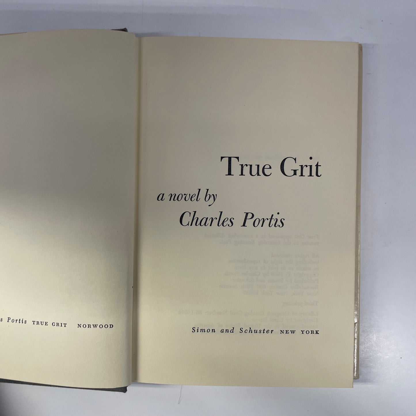 True Grit - Charles Portis - Third Print - 1968