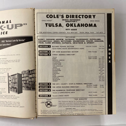 Cole’s Directory - Various - 1971