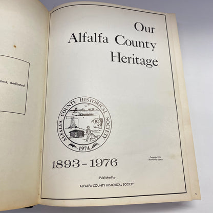 Our Alfalfa County Heritage - Various - Vol. 1 - 1976