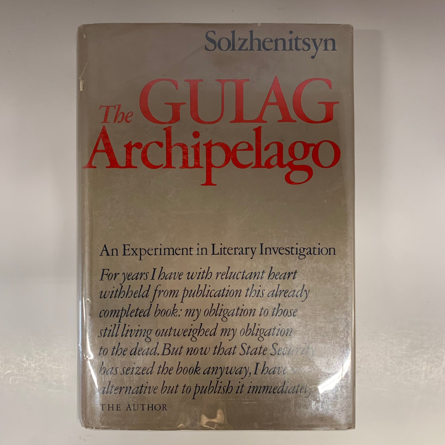 The Gulag Archipelago - Aleksandr Solzhenitsyn - Trade Book Club Edition - 1974