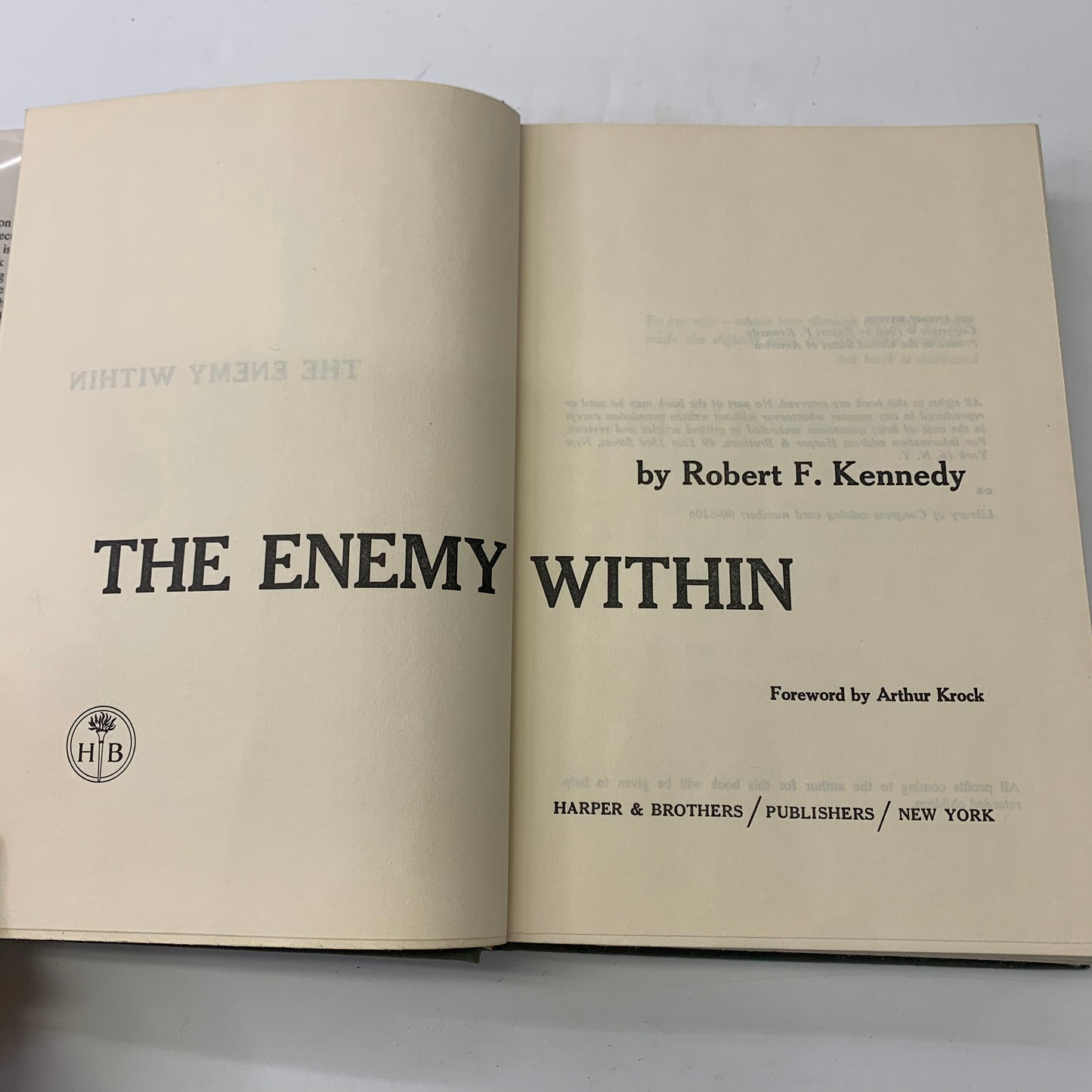 The Enemy Within - Robert F. Kennedy - 1960