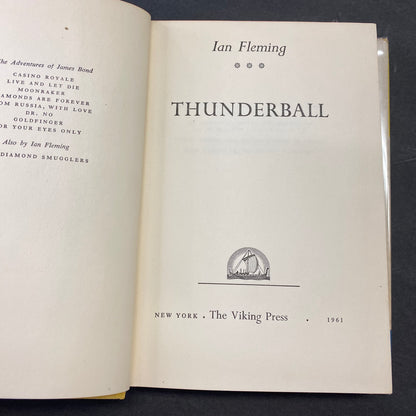 Thunderball - Ian Fleming - Early Print - 1961