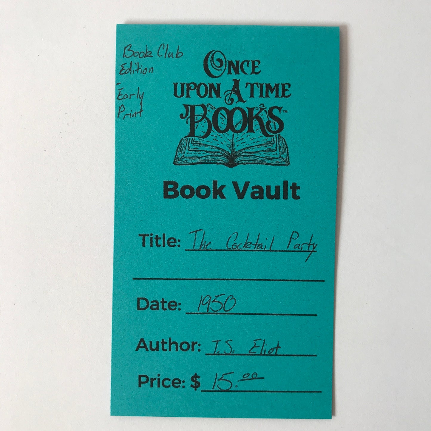The Cocktail Party - T. S. Eliot - Book Club Edition - Early Print - 1950