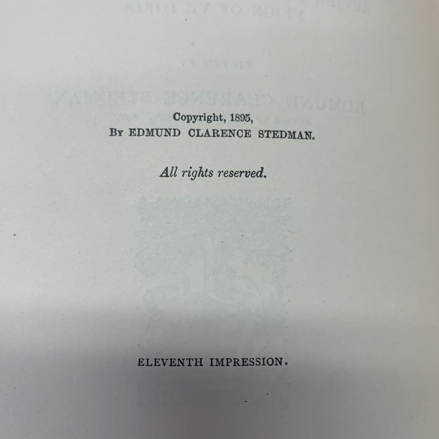 A Victorian Anthology - Edmund Clarence Stedman - 1895