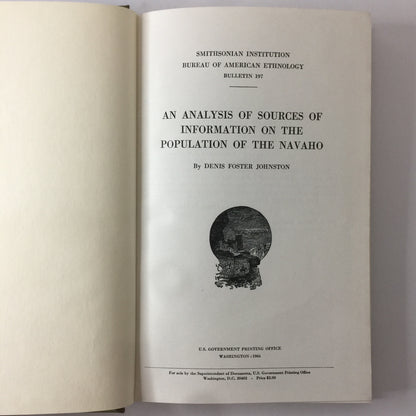 An Analysis of Sources of Information on the Population of the Navaho - Denis Johnston - 1966