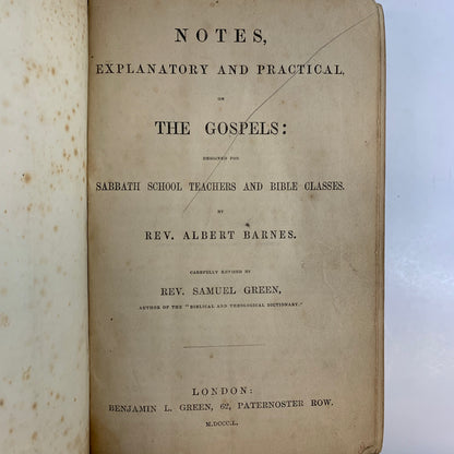 On The Gospels - Rev. Albert Barnes - 1850