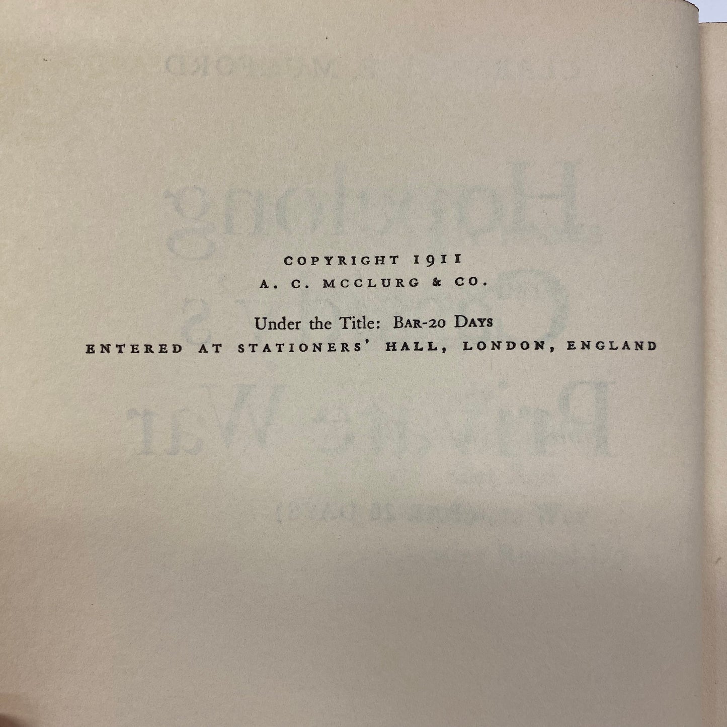 Hopalong Cassidy’s Private War - Clarence E. Mulford - 1911