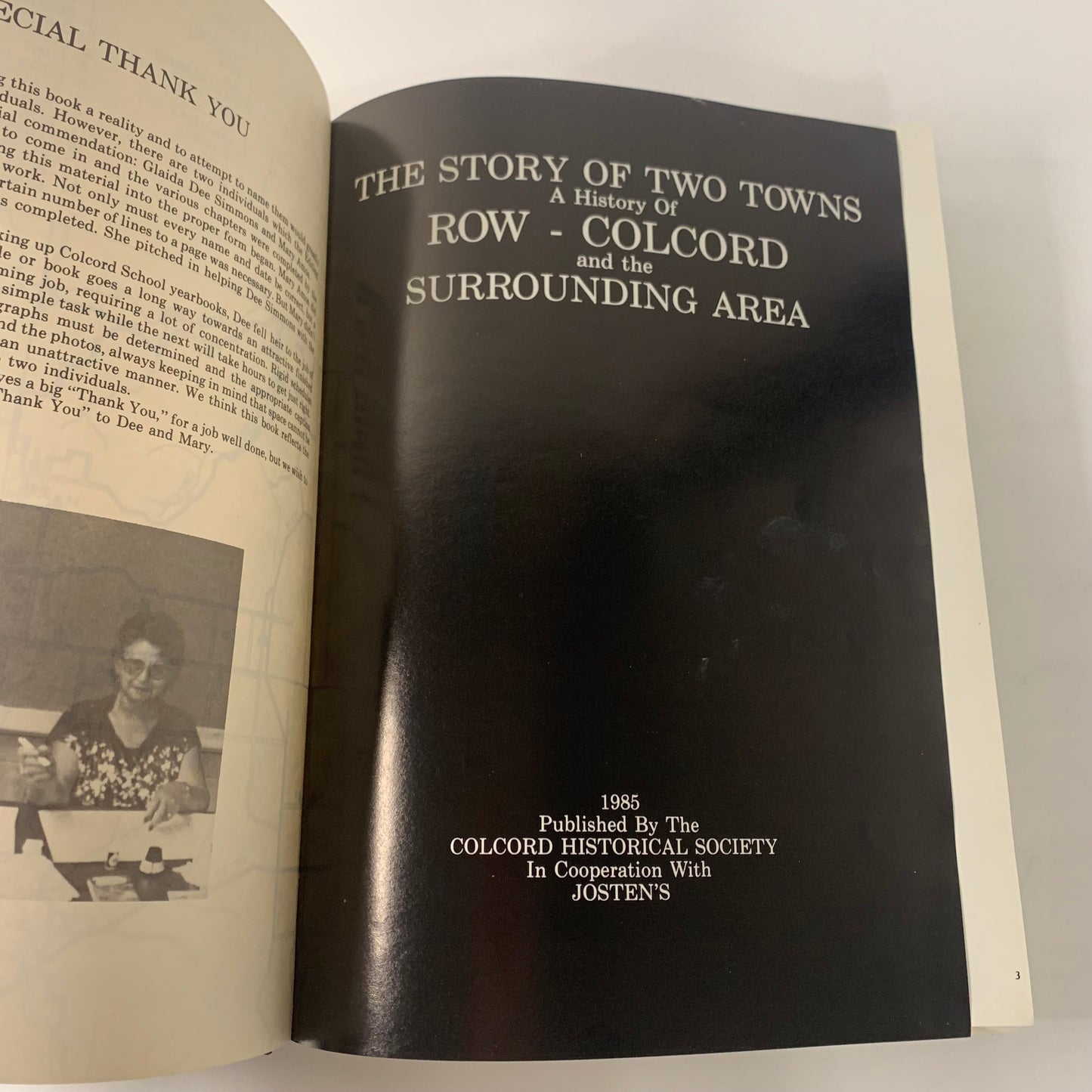 The Story of Two Towns: Row Colcord - Colcord Historical Society - Vol l - 1985