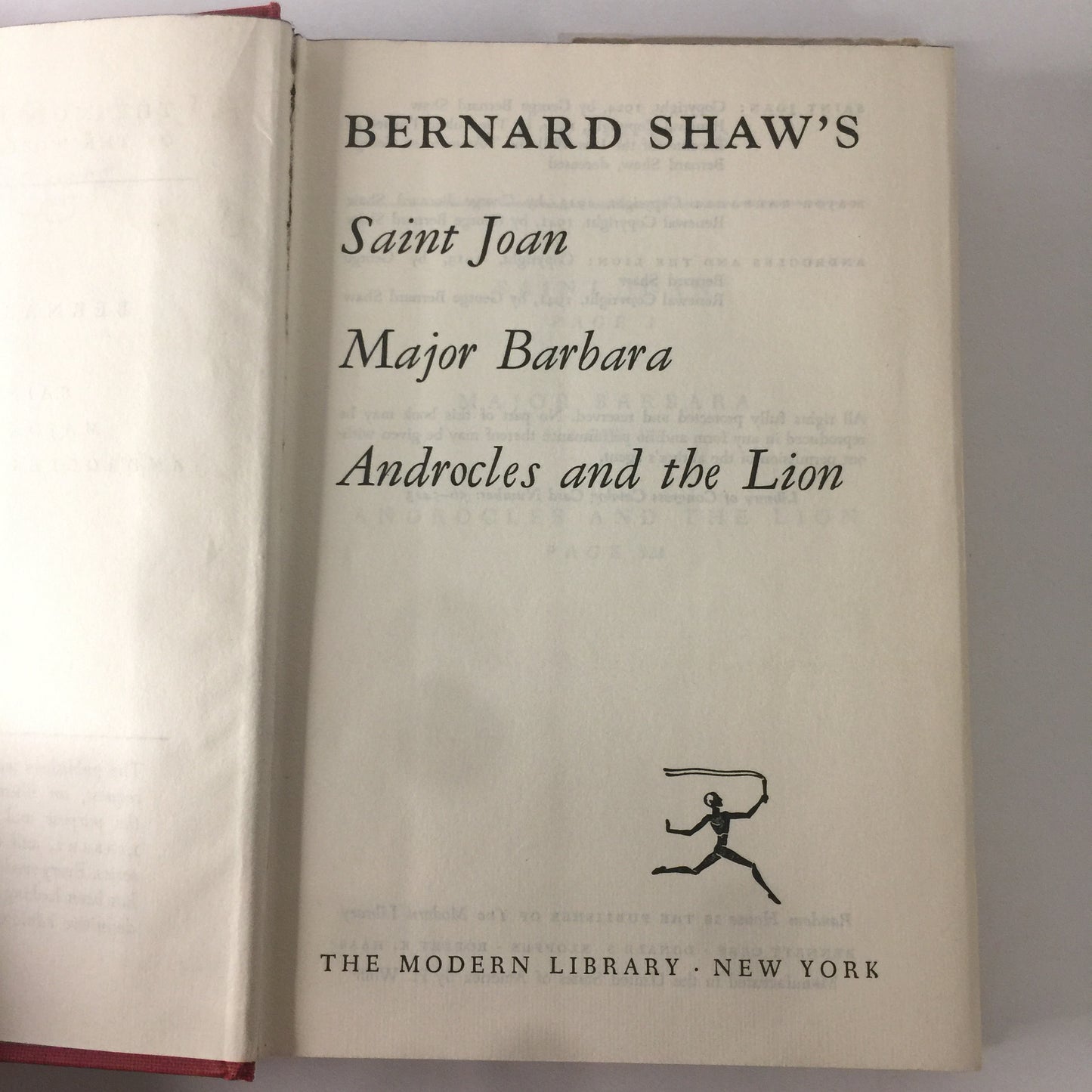 St. Joan, Major Barbara, Androcles and the Lion - Bernard Shaw - c. 1950