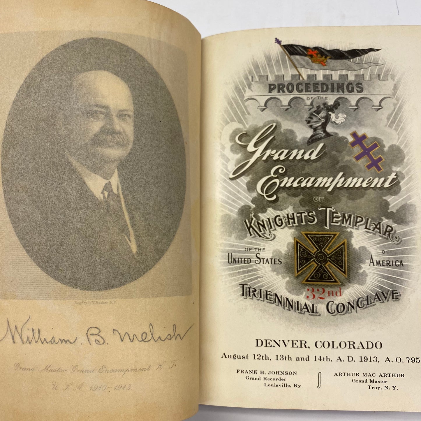 Proceedings of the Grand Encampment of Knights Templar - Frank H. Johnson - Denver, Colorado - 1913