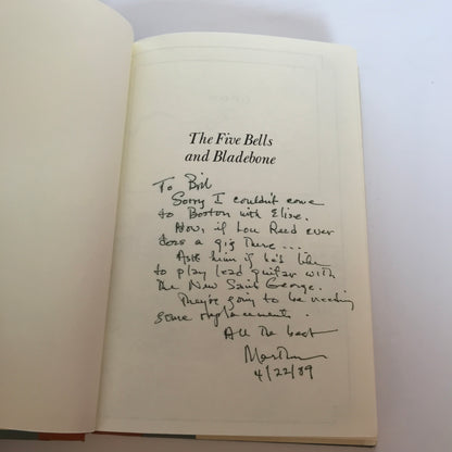 The Five Bells and Bladebone - Martha Grimes - 2nd Print, Signed - 1987