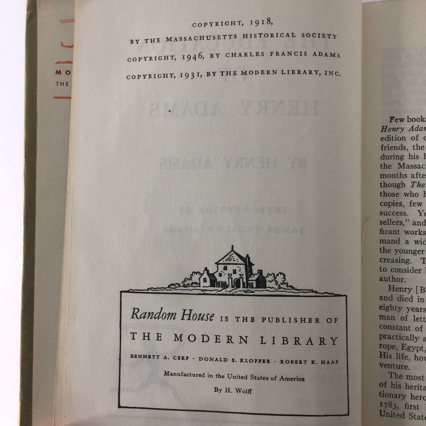 The Education of Henry Adams - James Truslow Adams - 1946