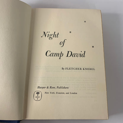 Night of Camp David - Fletcher Knebel - 1st Edition - 1965