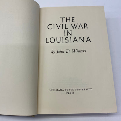 The Civil War in Louisiana - John D. Winters - 1963