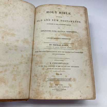 The Holy Bible With Notes: New Testament - Thomas Scott - Volume III Only - 1832