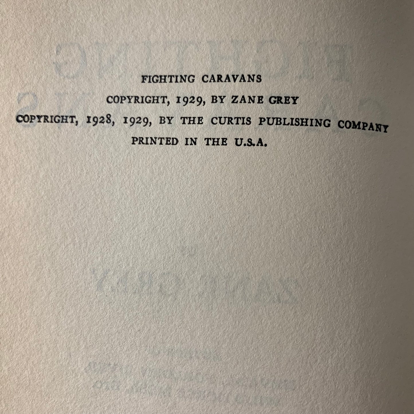 Fighting Caravans - Zane Grey - 1929