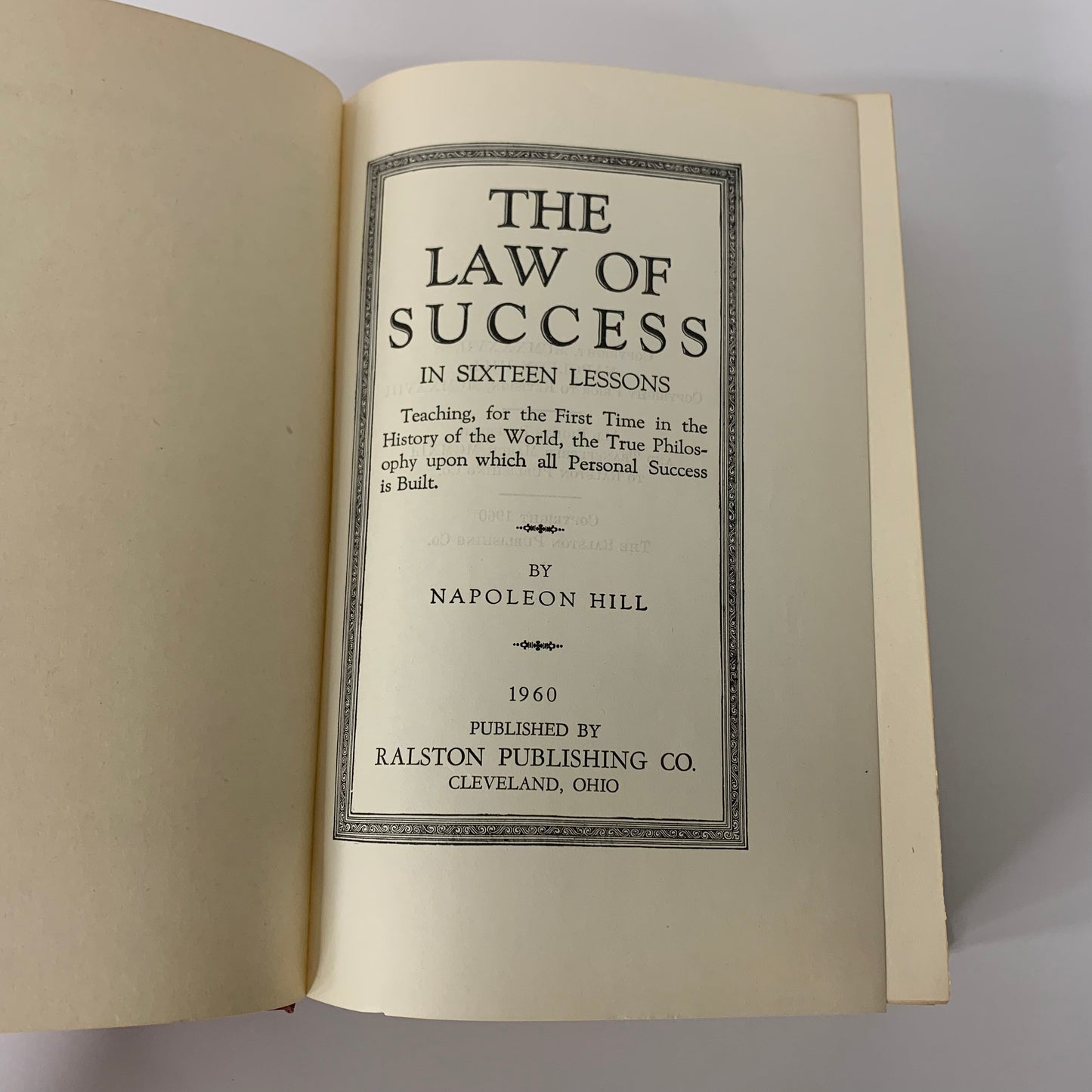 Laws of Success - Napoleon Hill - 1960