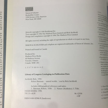 Robert Bateman Natural Worlds - Rick Archbold - Signed - 1996