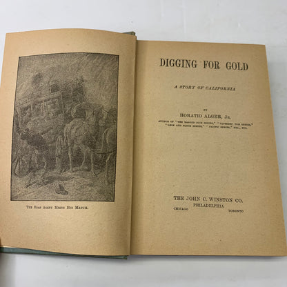 Digging for Gold - Horatio Alger Jr. - Early Print - 1892