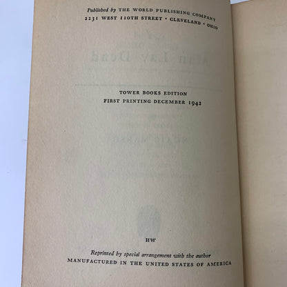 A Man Lay Dead - Ngaio Marsh - 1st Thus - 1942