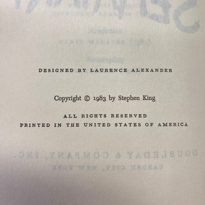 Pet Sematary - Stephen King - Book Club Edition - 1983