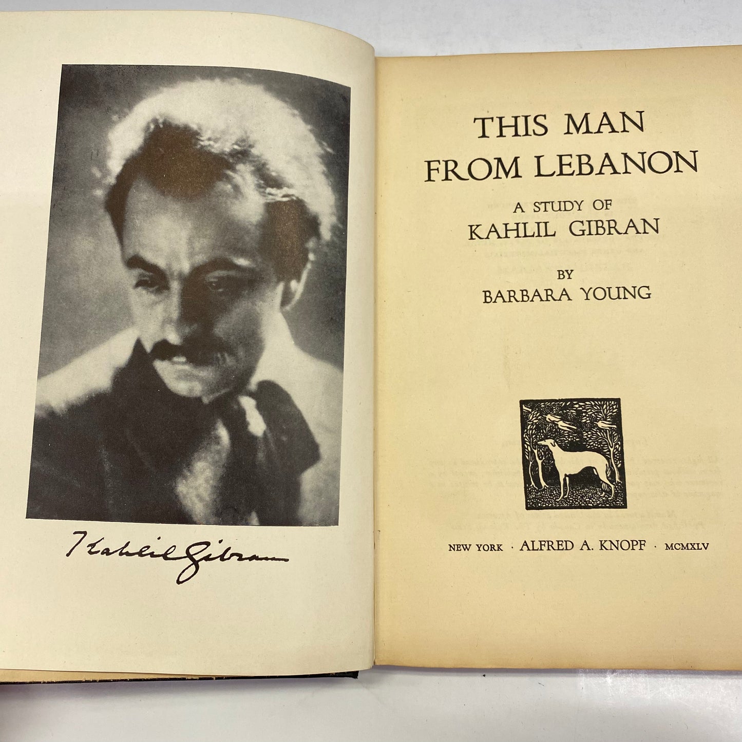This Man From Lebanon: A Study of Kahlil Gibran - Barbara Young - 1st Edition - 1950
