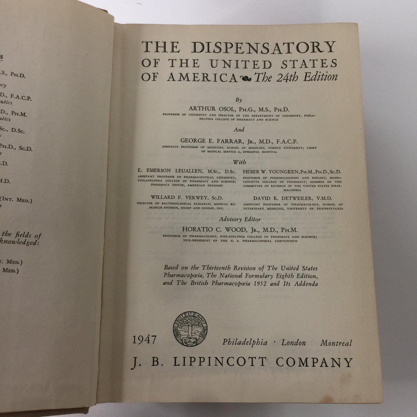 United States Dispensatory - Various - 24th Edition - 1947