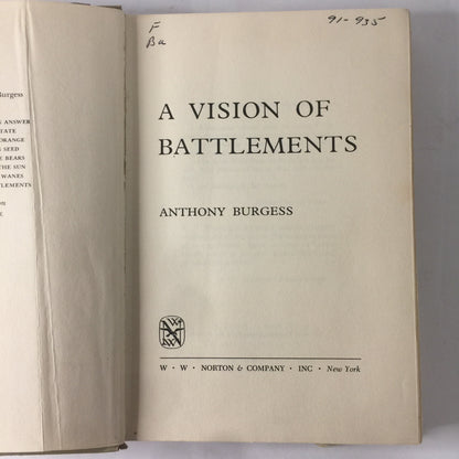 A Vision of Battlements - Anthony Burgess - 1965