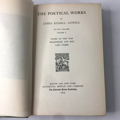 Lowell’s Works - James Lowell - 10 Volumes - 1904