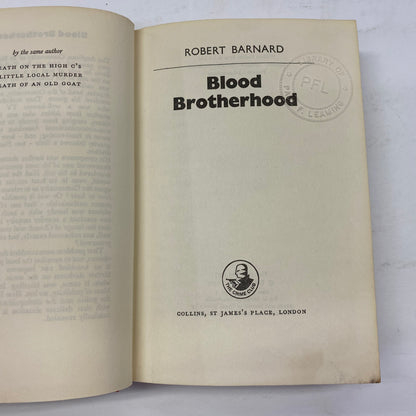 Blood Brotherhood - Robert Barnard - 1st Edition - 1977