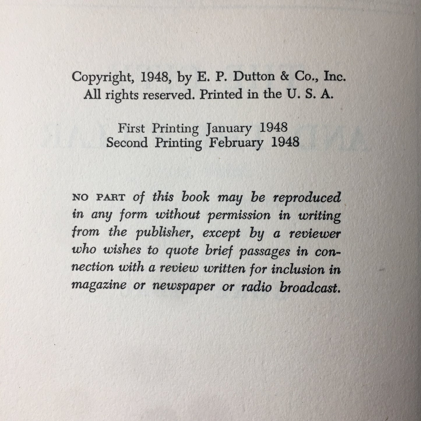 The City and The Pillar - Gore Vidal - 2nd Print, Early Work - 1948