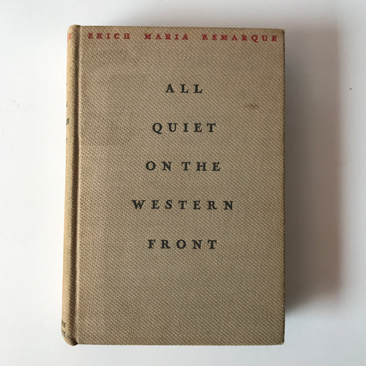 All Quiet on the Western Front - Erich Maria Remarque - 13th Print - 1929