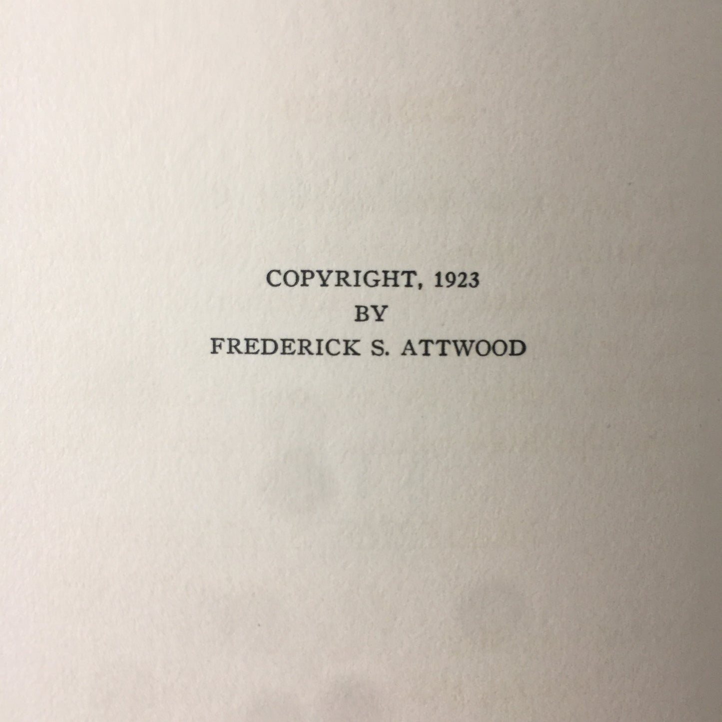 Happiness - Fredrick Attwood  - 1923