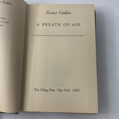 A Breath of Air - Rumer Godden - 1st American Edition - 1951