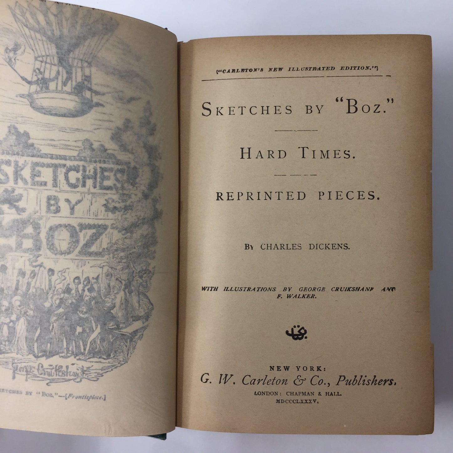 Sketches by Boz. and Hard Times - Charles Dickens - 1885