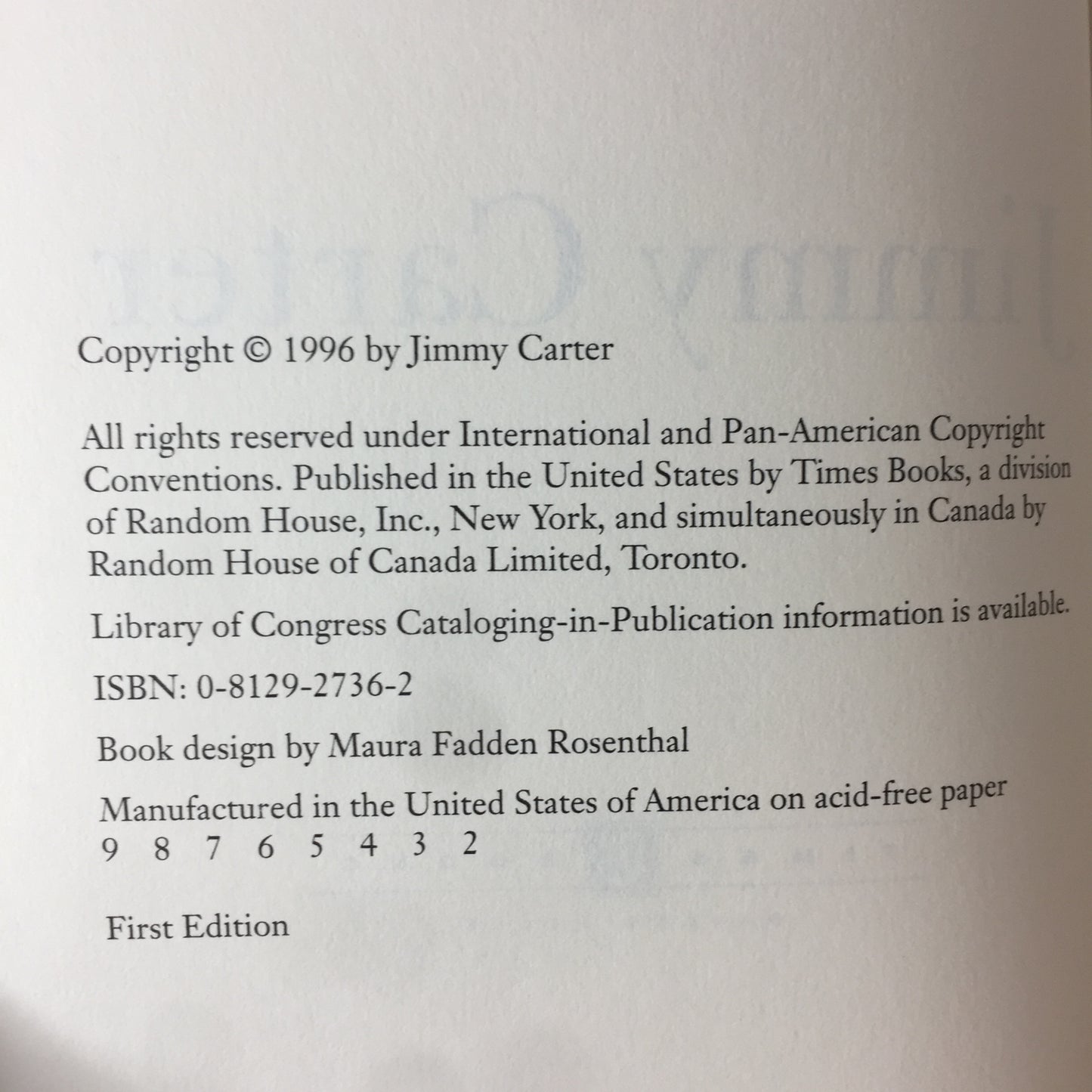 Living Faith - Jimmy Carter - Signed - 1996