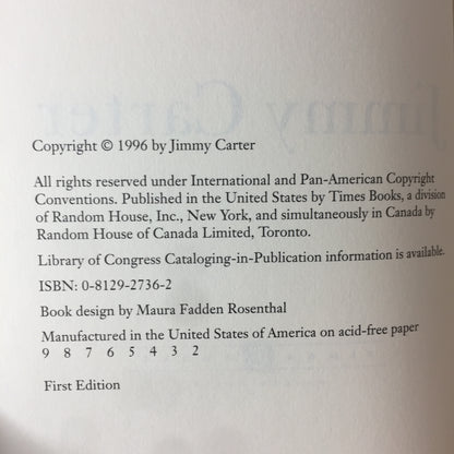 Living Faith - Jimmy Carter - Signed - 1996